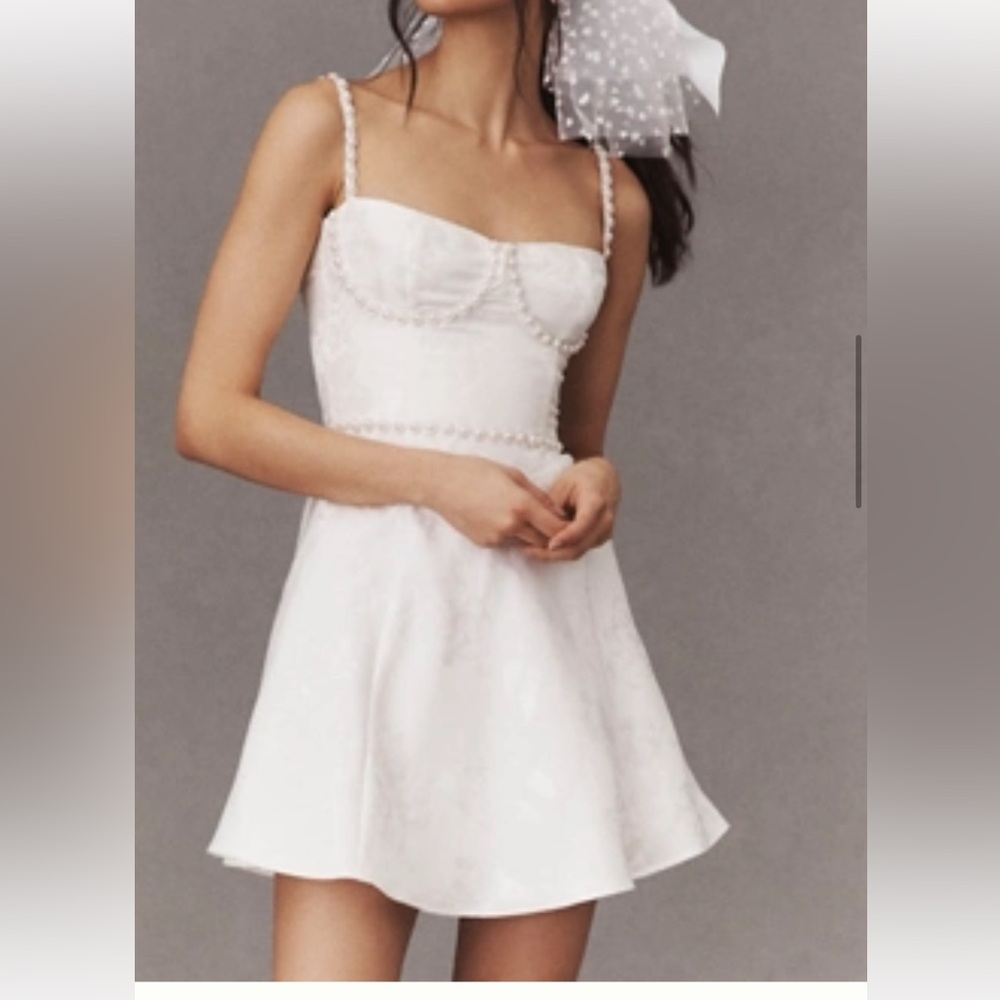V. Chapman Gianna Sleeveless Embellished Corset A-Line Mini Dress